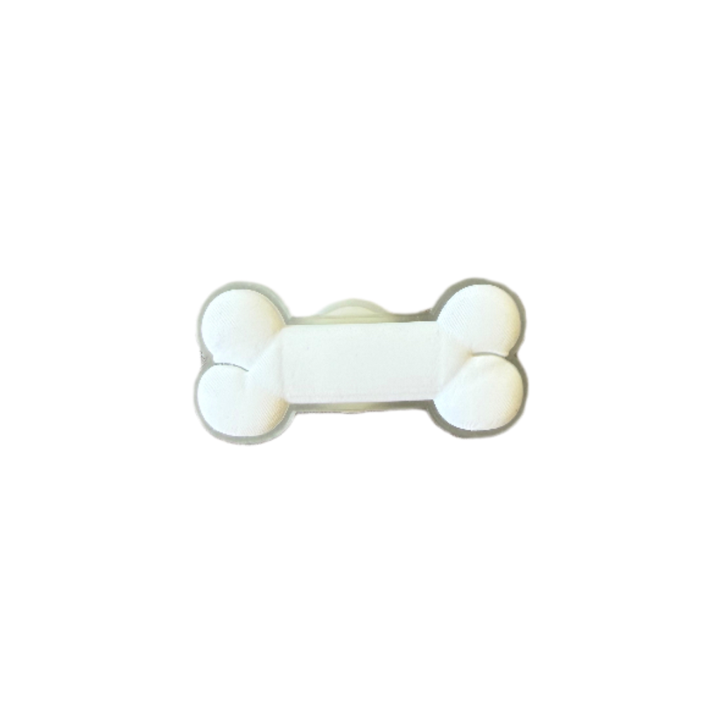 Pin reflective white bone, dog collar pin or charms to personalize the collar. Dog bone. To use in the dark.