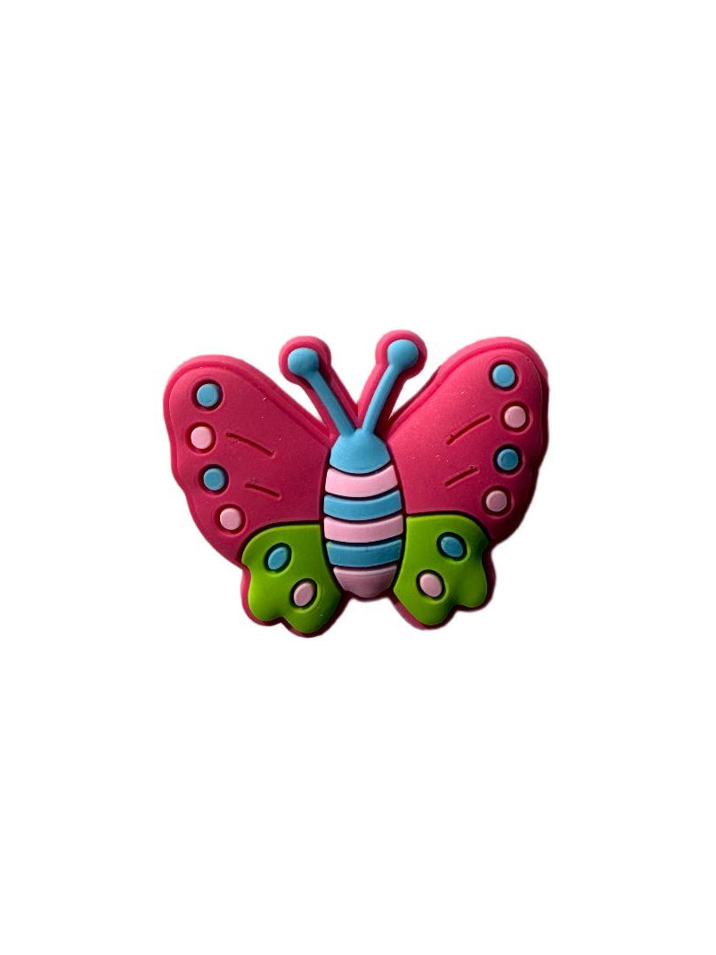 Colorful butterfly silicone pin or charm to add in Pet7teen collars. 