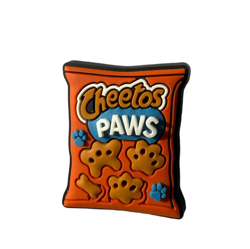 Cheetos paw. dog collar pin or charms to personalize the collar. Smell a cheetos. 