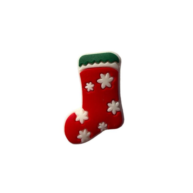 Dear Santa boot red and white pin or charm to add in the dog collar and leash. To use during the holiday walk. 